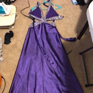 Bora USA backless purple prom dress